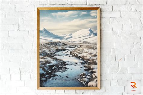 Vintage Snowy Tundra Wall Art By Mulew Art | TheHungryJPEG