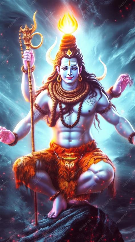 Premium Photo | Powerful hindu god lord shiva cosmic image generative AI