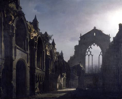 Louis Daguerre - The Ruins of Holyrood Chapel - 1824 | Arkitektur, Rodd