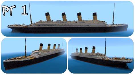 how to build a ship in minecraft (Titanic) part 1/3 Minecraft ship tutorial - YouTube