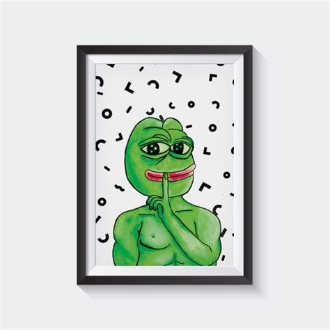 Items similar to Pepe The Frog Print, Pepe Wall Art, Pepe Printable, Instant Download, Pepe ...