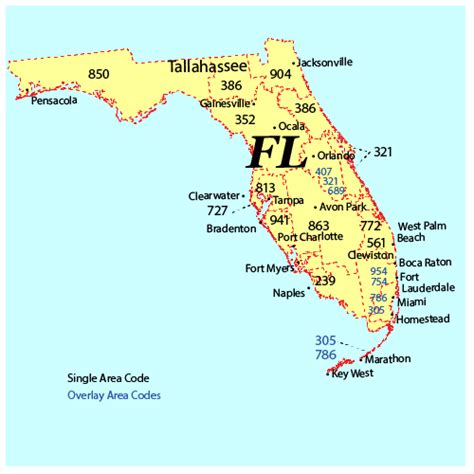 Area Codes in Florida