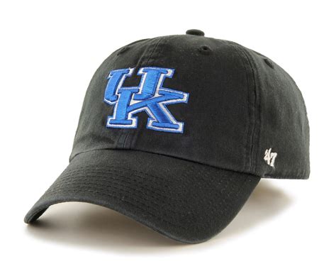 Kentucky Wildcats 47 Brand NCAA Clean Up Adjustable Hat - Black ...