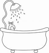 Bath Coloring Pages Clipart Color Bathtub Taking Girl Drawing Printable  sketch template