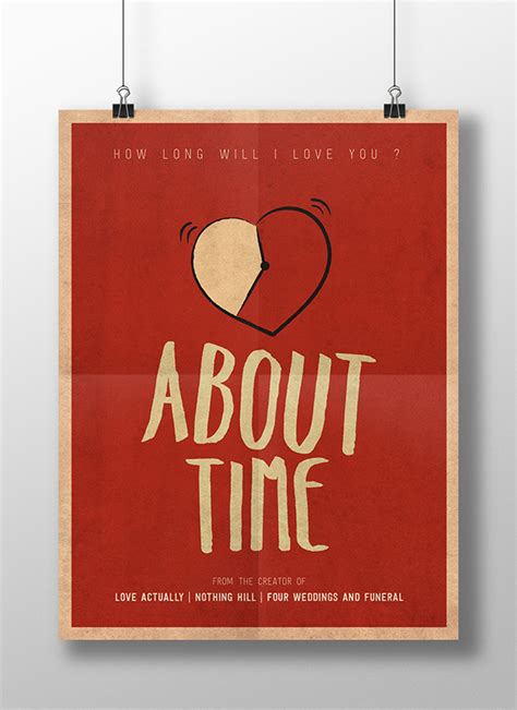 About time movie poster on Behance