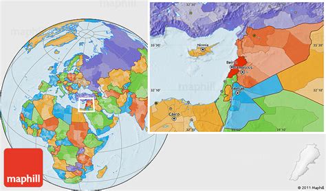 Lebanon Political Map