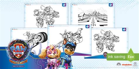 FREE! - PAW Patrol: The Mighty Movie - Colouring Sheets