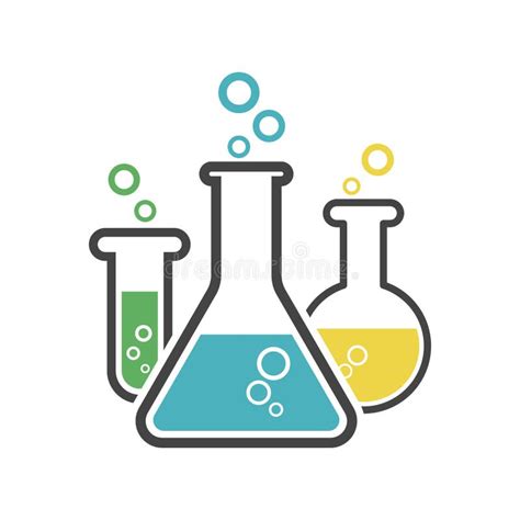 Chemical Test Tube Pictogram Icon. Stock Vector - Illustration of ...