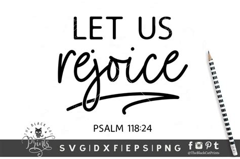 Let Us Rejoice SVG DXF EPS PNG By TheBlackCatPrints | TheHungryJPEG