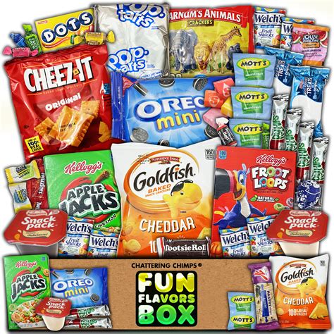 Snack Box Variety Care Package 40 Count Lunch Box Snack Gift - Etsy