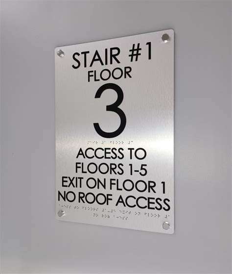 Stairwell Floor Number Signs. ADA and IFC Compliant Stairwell Signs ...