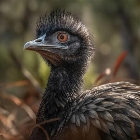 Premium AI Image | Emu in natural habitat generative AI