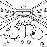 Bowling Alley Scene Coloring Page 20982 16601 sketch template
