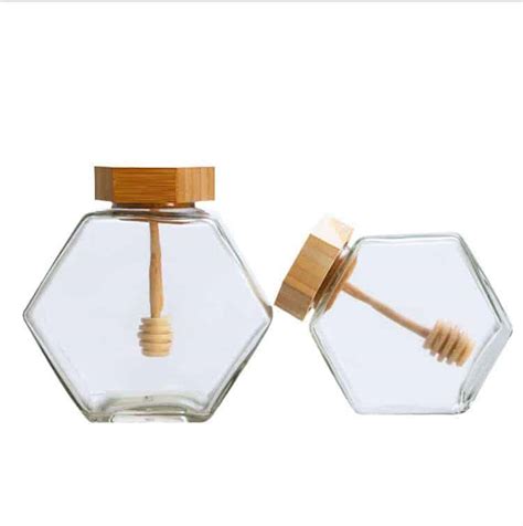 Hexagon Honey Jars wholesale Factory | Glass Honey Jars Bulk Supplier