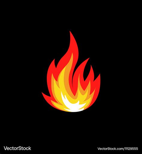 Isolated abstract red and orange color fire flame Vector Image