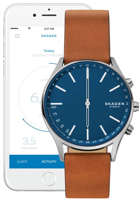 Skagen Hybrid Smartwatch Holst Titanium Brown | Watches.com