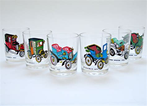 Set of 6 Vintage Novelty Shot Glasses Featuring Cars – Haute Juice