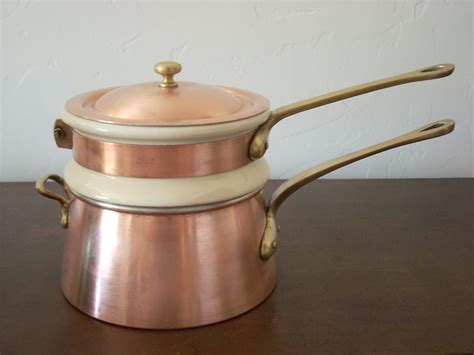 Copper and Ceramic Double Boiler Waldow NY