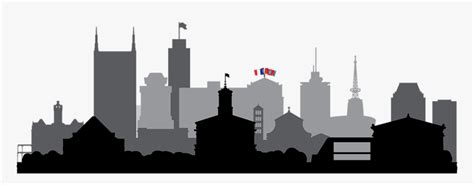 Transparent Nashville Skyline Silhouette Png - Nashville Skyline ...