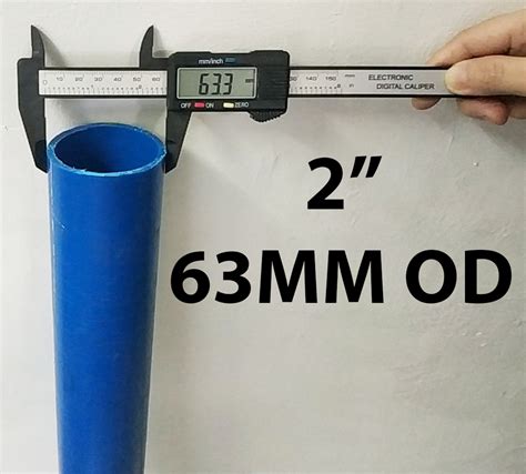 PVC PIPE 2" X 1/2 METER LONG BLUE FOR CLEAN WATER ( 63MM OUTSIDE ...