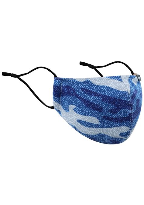 Camo Face Mask | Cotton Filter Face Mask in Blue Camo Print | Bows-N-Ties.com