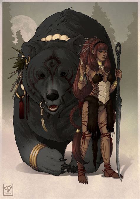 girl and bear - Google Search | Bear art, Character art, Fantasy character design