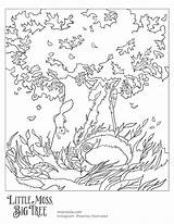 Moss Coloring Page sketch template