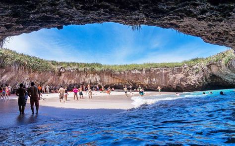 There's a Beach in Mexico Completely Hidden Inside a Cave | Hidden beach, Beaches in the world ...