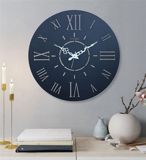 Buy Blue MDF Hang One On Wall Clock at 31% OFF by Random | Pepperfry