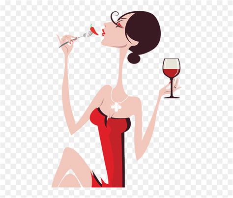 Download Lady Drinking Wine Clipart Transparent - Png Download (#5387612) - PinClipart