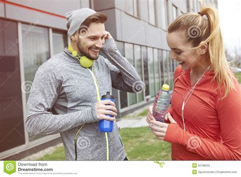 After workout stock image. Image of healthy, music, outdoors - 55188533