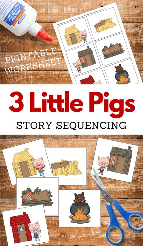 Three Little Pigs Story Sequencing Printable Cards (2022)