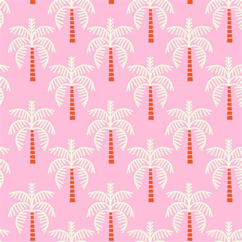 Pink palm tree Wallpaper - Peel and Stick or Non-Pasted