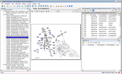 Kubota Agriculture Spare Parts Catalog 10/2021