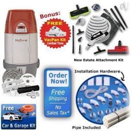 NuTone Central Vacuum - Complete 10-Outlet Installation Kit (w/ Pipe)