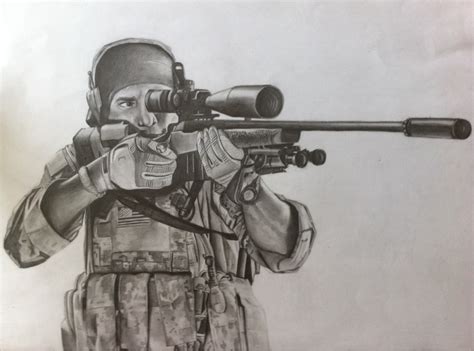 (x-post from /r/pics) Pencil drawing I made for a friend of a sniper from Medal of Honor. : r/gaming