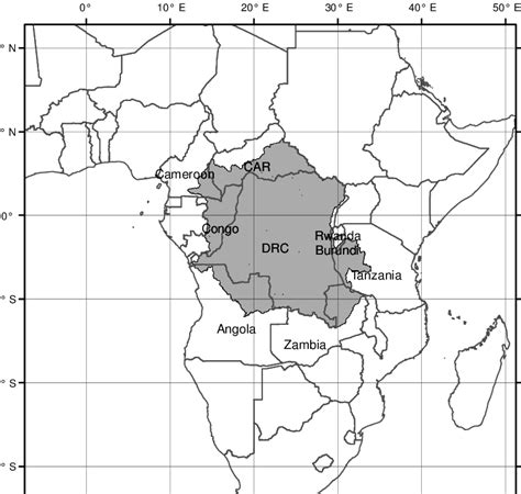 Map of the Congo River Basin showing political boundaries | Download Scientific Diagram