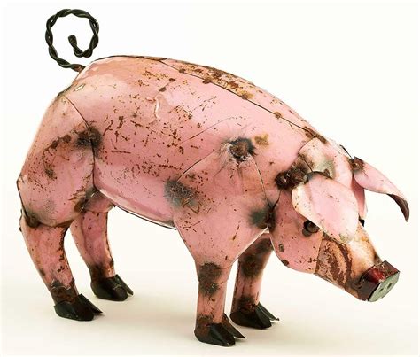 Metal Pig Sculpture | Wild Wings | Pig sculpture, Pig, Metal