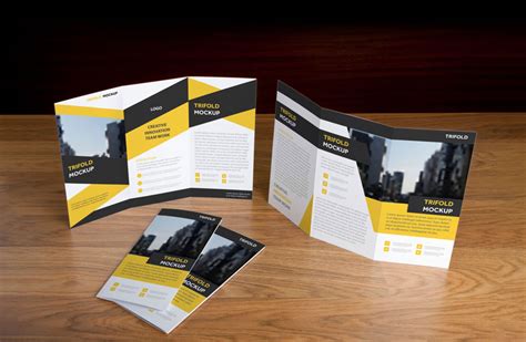 Trifold Brochure Presentation Mockup - Mockup World