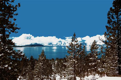 Lake Tahoe On A Winter Day In Nevada by Medioimages/photodisc