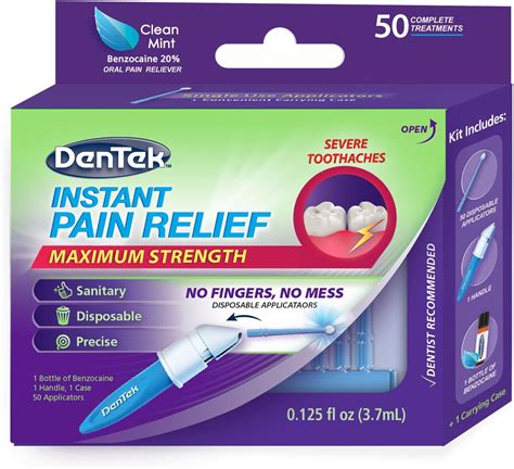 DenTek Instant Oral Pain Relief Maximum Strength Kit for Toothaches 50 Count 47701003527 | eBay