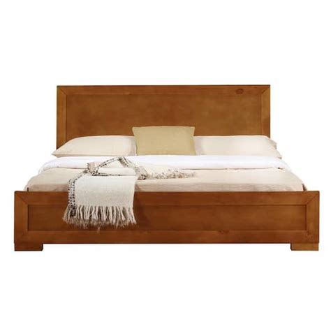 Camden Isle Trent Medium Wood Oak Queen Wooden Platform Bed 86349 - The ...