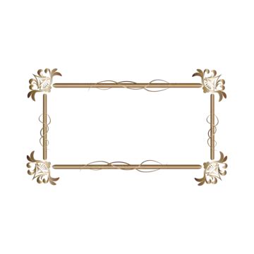 Golden Rectangle Frame Design Vector, Golden, Border, Rectangle PNG and Vector with Transparent ...