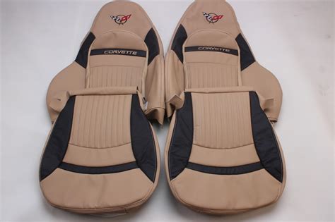 Custom Made 1997-2004 C5 Corvette Real Leather Seat Covers Sport Seats Oak/black - New for sale ...