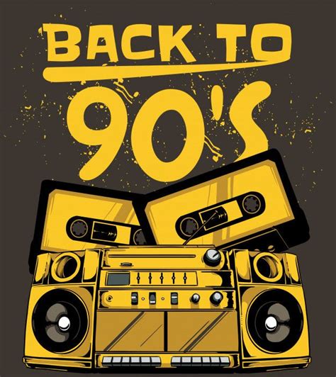 Premium Vector | Back to 90 s | Retro music art, Poster vintage retro, Retro poster