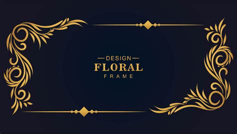 Golden Floral Frame Vector Art, Icons, and Graphics for Free Download