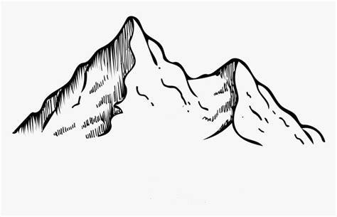 Mountain Range Line Drawing, HD Png Download , Transparent Png Image - PNGitem | Mountain range ...