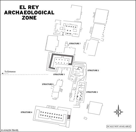 Map of Ruins-El Rey | Riviera maya, Maya ruins, Site plans