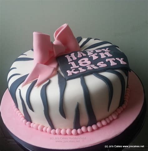 Jo's Cakes: Zebra Print 18th Birthday Cake