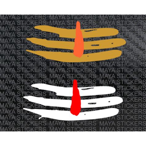 Mahadev tilak dual color sticker for cars, bikes, laptops, mobile